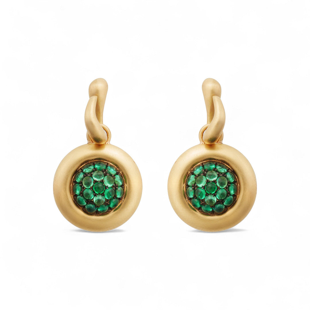 Emerald Caviar Earrings Small - Fête - Ileana Makri