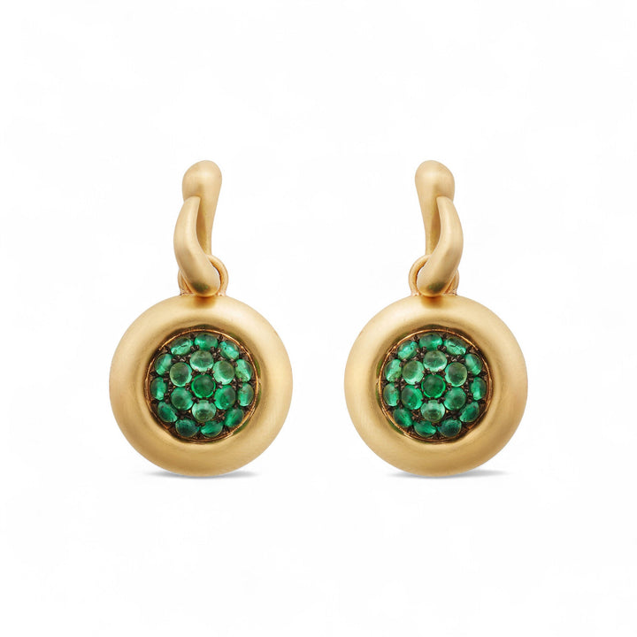 Emerald Caviar Earrings Small - Fête - Ileana Makri
