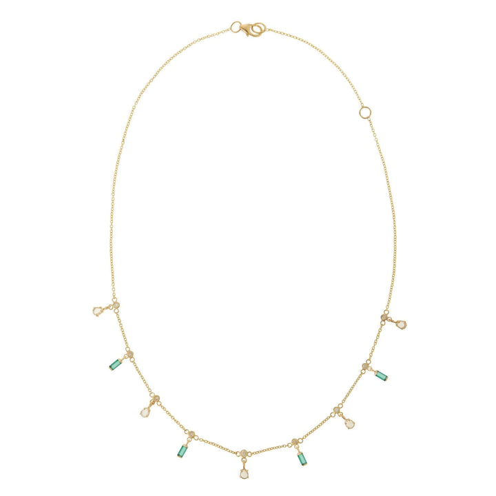 Emerald Drops Necklace Y14 - D - EM - Grass - Ileana Makri