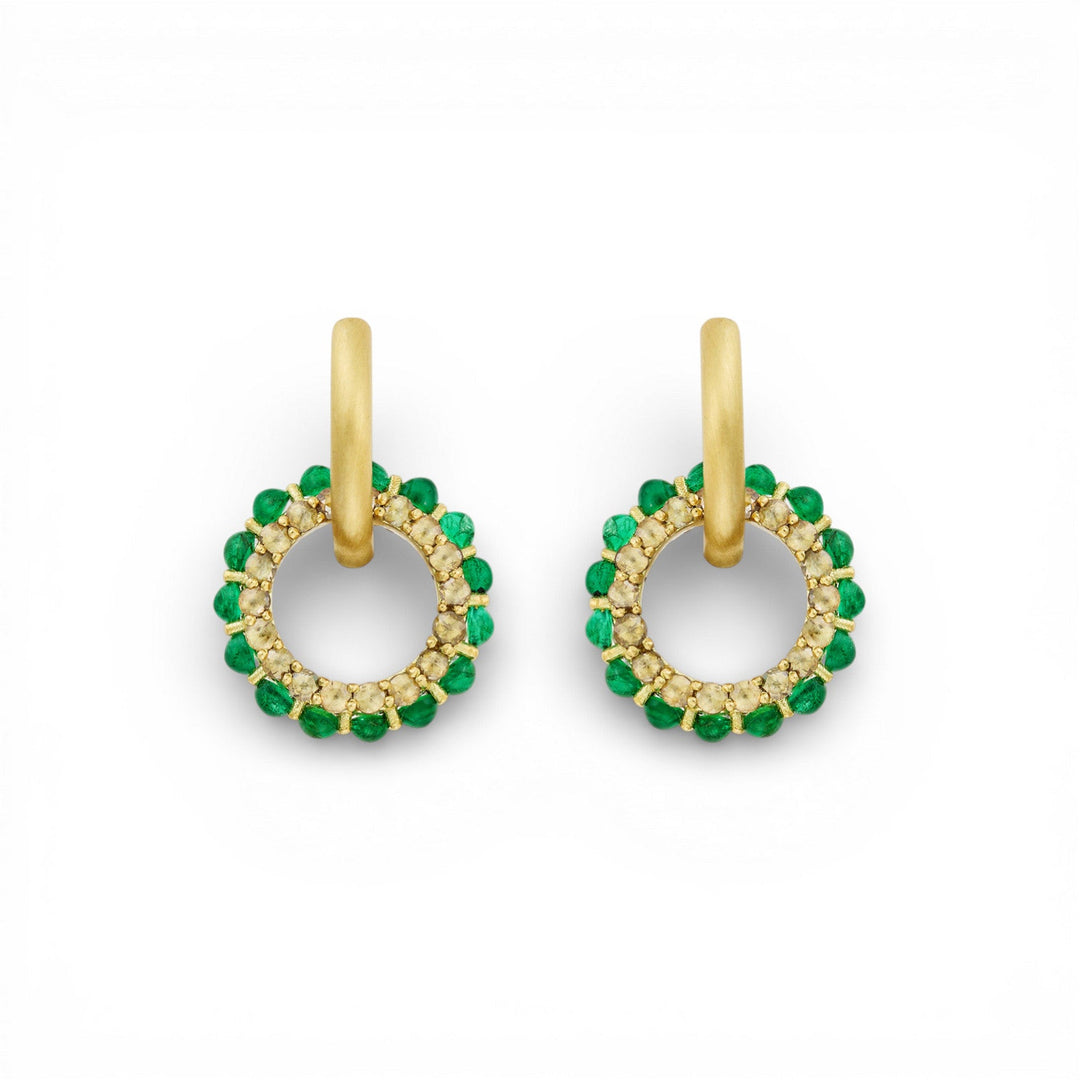 Emerald Flow Drop Hoops - Revolve - Ileana Makri