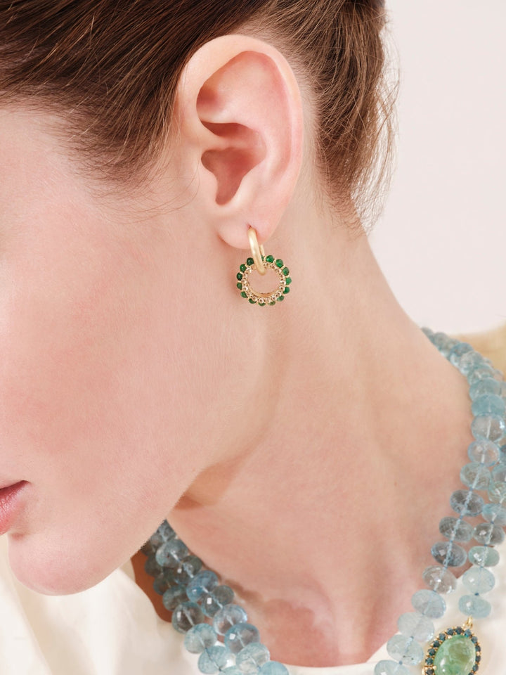 Emerald Flow Drop Hoops - Revolve - Ileana Makri