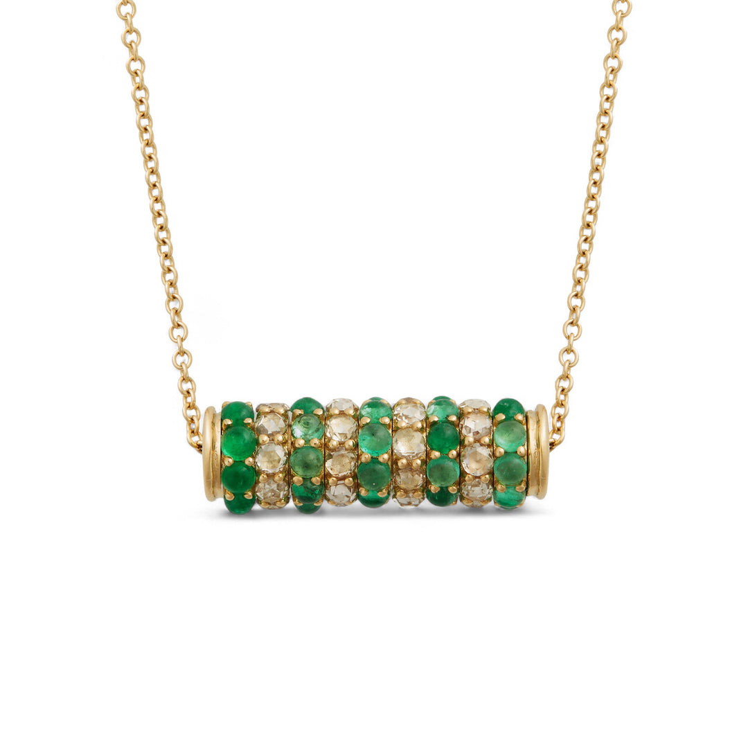 Emerald Spin Cylinder Necklace - Revolve - Ileana Makri