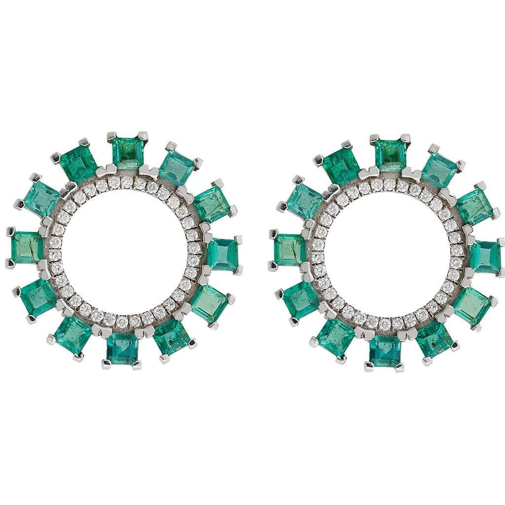 Emerald Sun Earrings Y - TTLB - Em - THE EDIT - Ileana Makri
