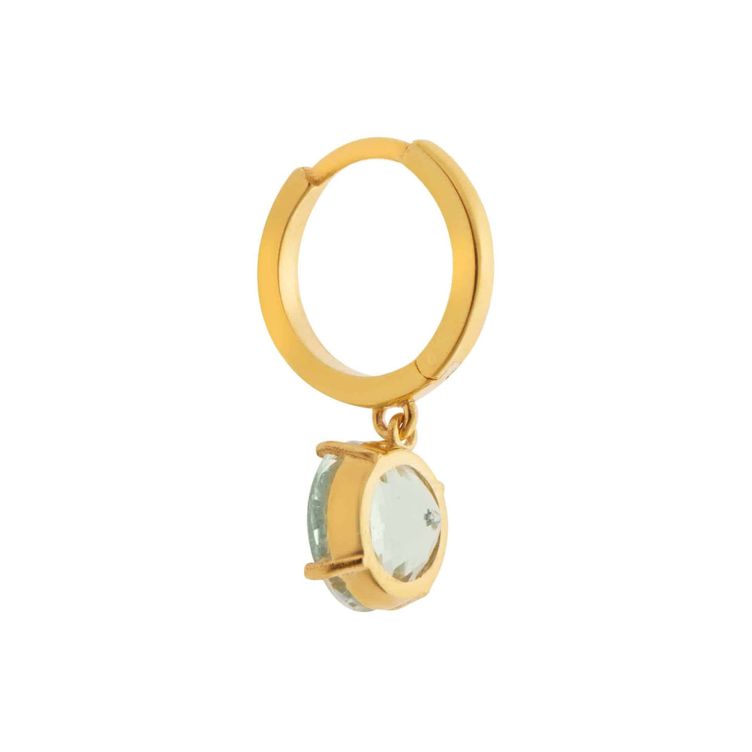 Enamel and Blue Topaz Hoops - Eye M Neon Rocks - Ileana Makri