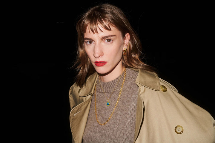Enamel and Citrine Hoops - Eye M Neon Rocks - Ileana Makri
