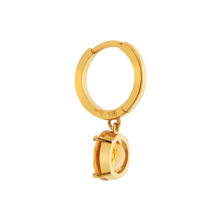 Enamel and Citrine Hoops - Eye M Neon Rocks - Ileana Makri