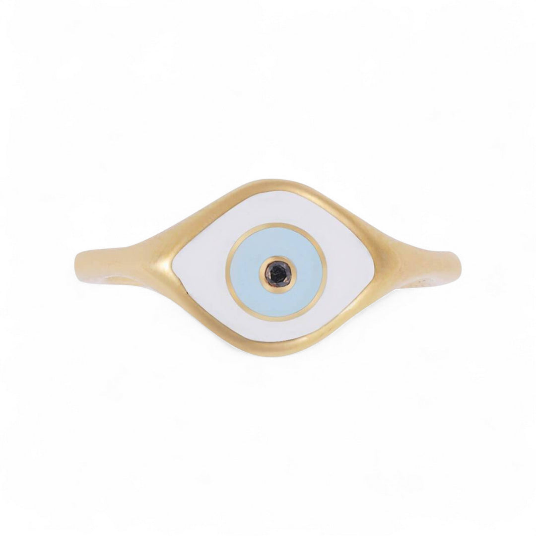Enamel Cats Eye Ring