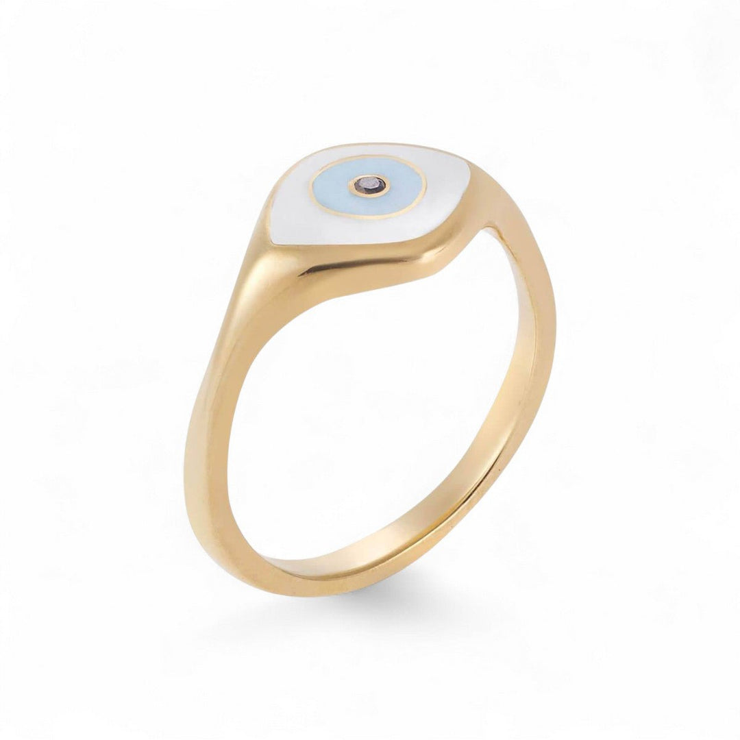 Enamel Cats Eye Ring - Eye M Eyes - Ileana Makri