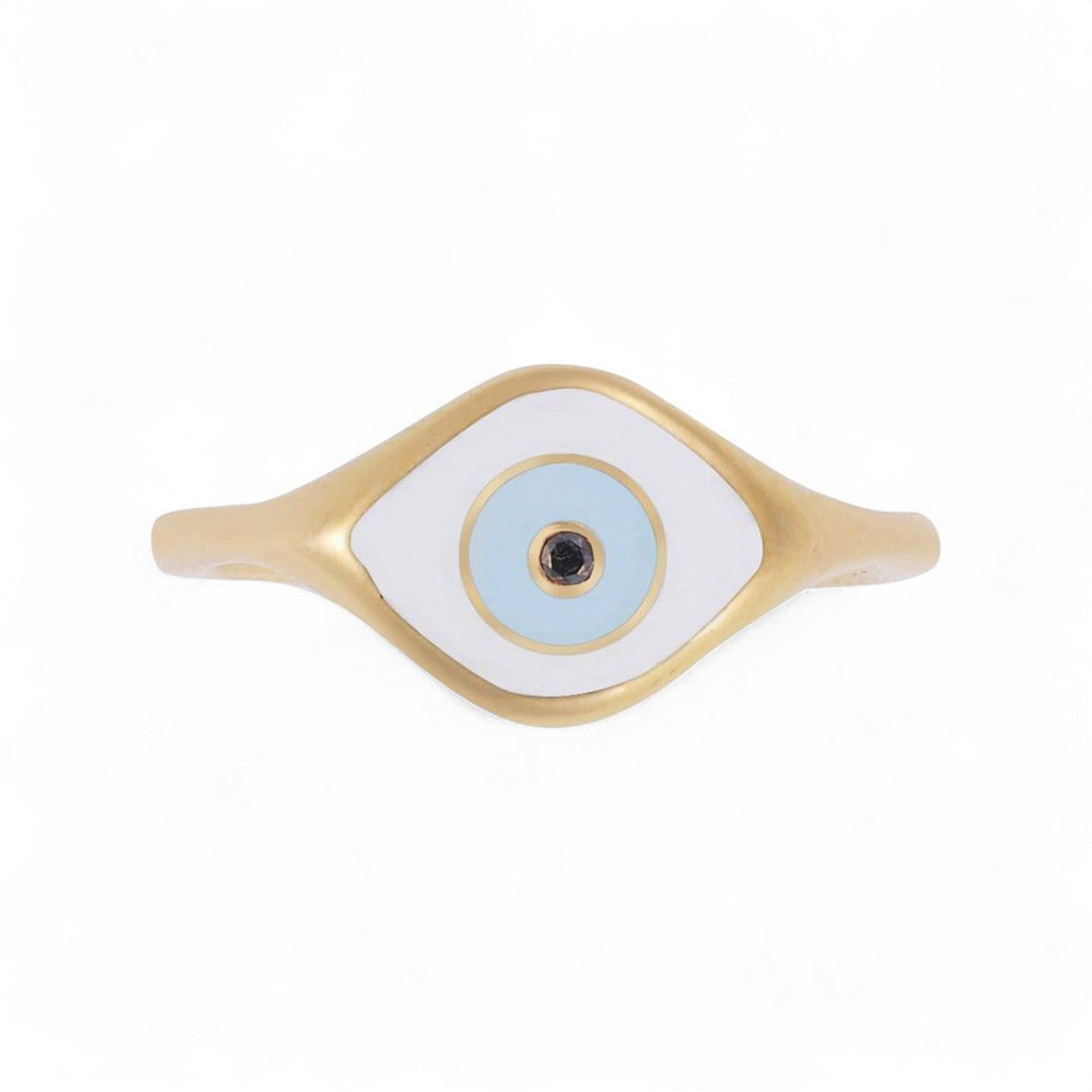 Enamel Cats Eye Ring - Eye M Eyes - Ileana Makri