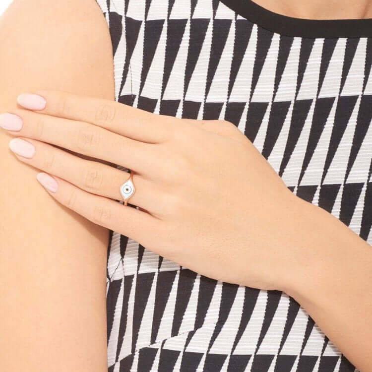 Enamel Cats Eye Ring RP - Eye M Eyes - Ileana Makri