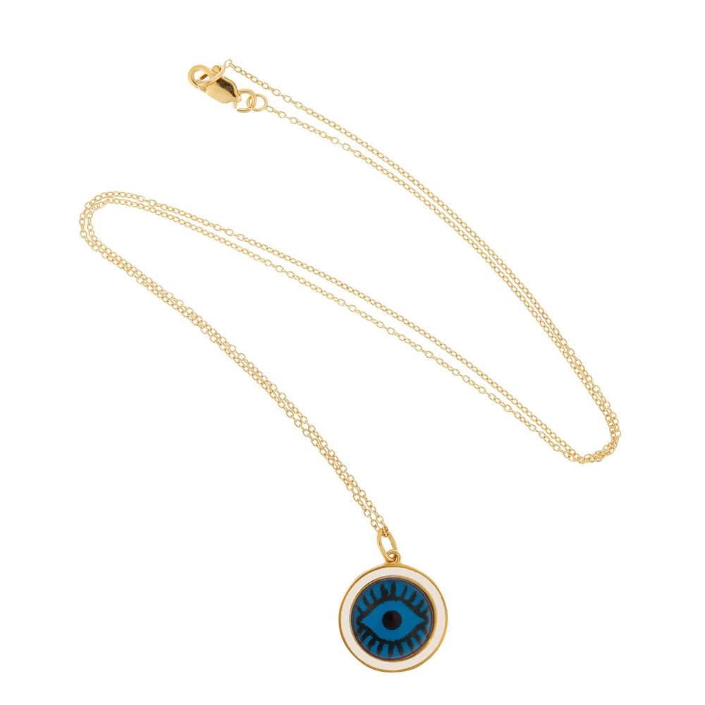 Enamel Evil Eye Pendant - Eye M Eyes - Ileana Makri store