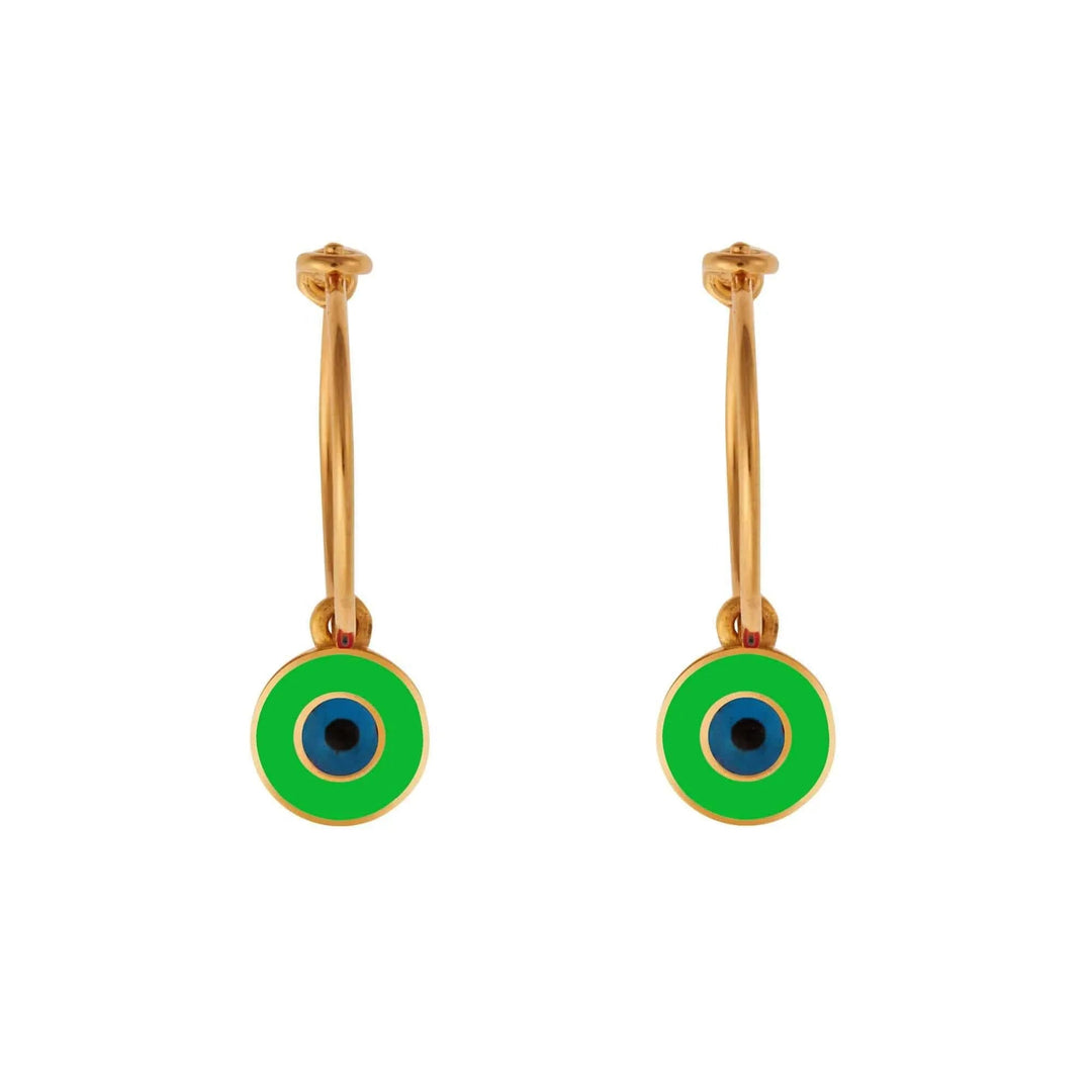 Enamel Eye Slim Hoops - Eye M Eyes - Ileana Makri