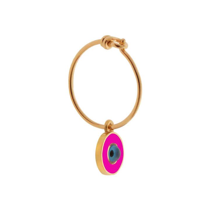 Enamel Eye Slim Hoops - Eye M Eyes - Ileana Makri