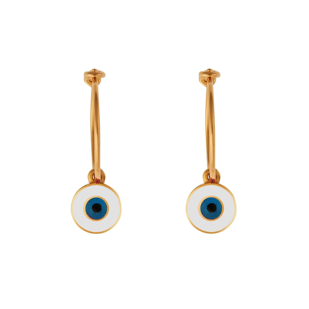 Enamel Eye Slim Hoops - Eye M Eyes - Ileana Makri