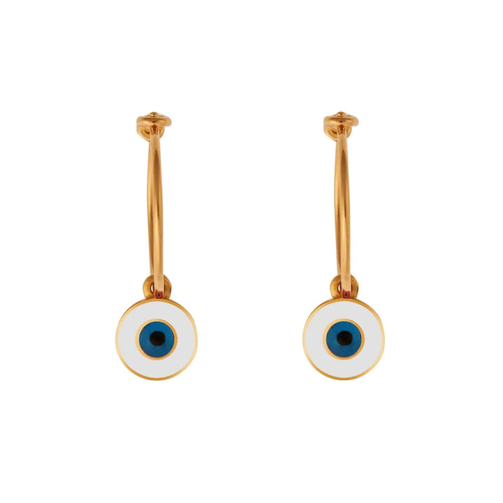 Enamel Eye Slim Hoops - Eye M Eyes - Ileana Makri