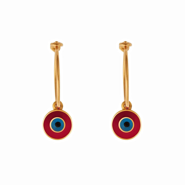 Enamel Eye Slim Hoops - Eye M Eyes - Ileana Makri