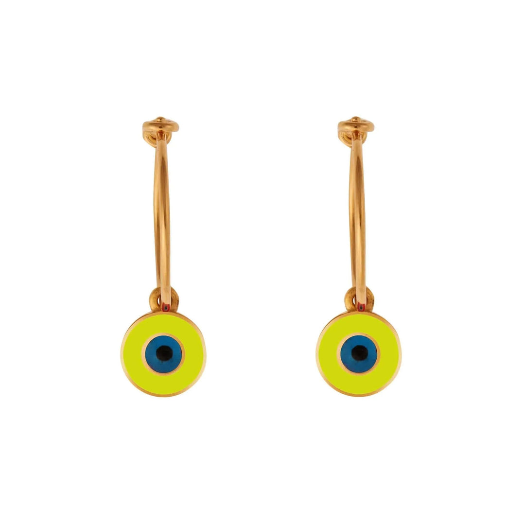 Enamel Eye Slim Hoops - Eye M Eyes - Ileana Makri