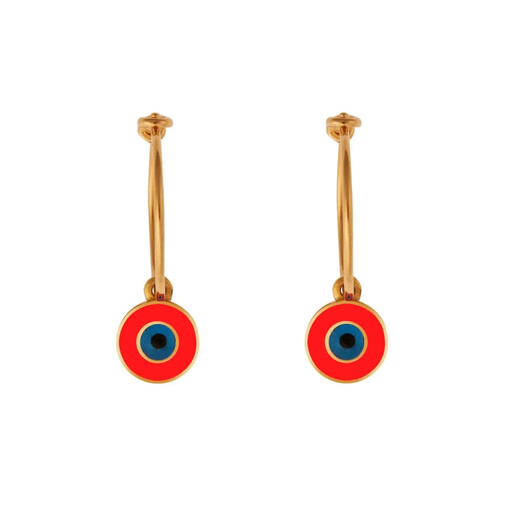 Enamel Eye Slim Hoops - Eye M Eyes - Ileana Makri