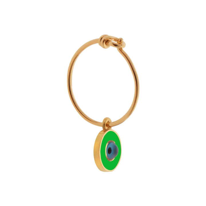 Enamel Eye Slim Hoops - Eye M Eyes - Ileana Makri store