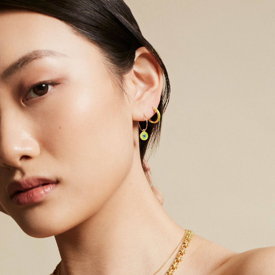 Enamel Hoops - Eye M Neon Rocks - Ileana Makri