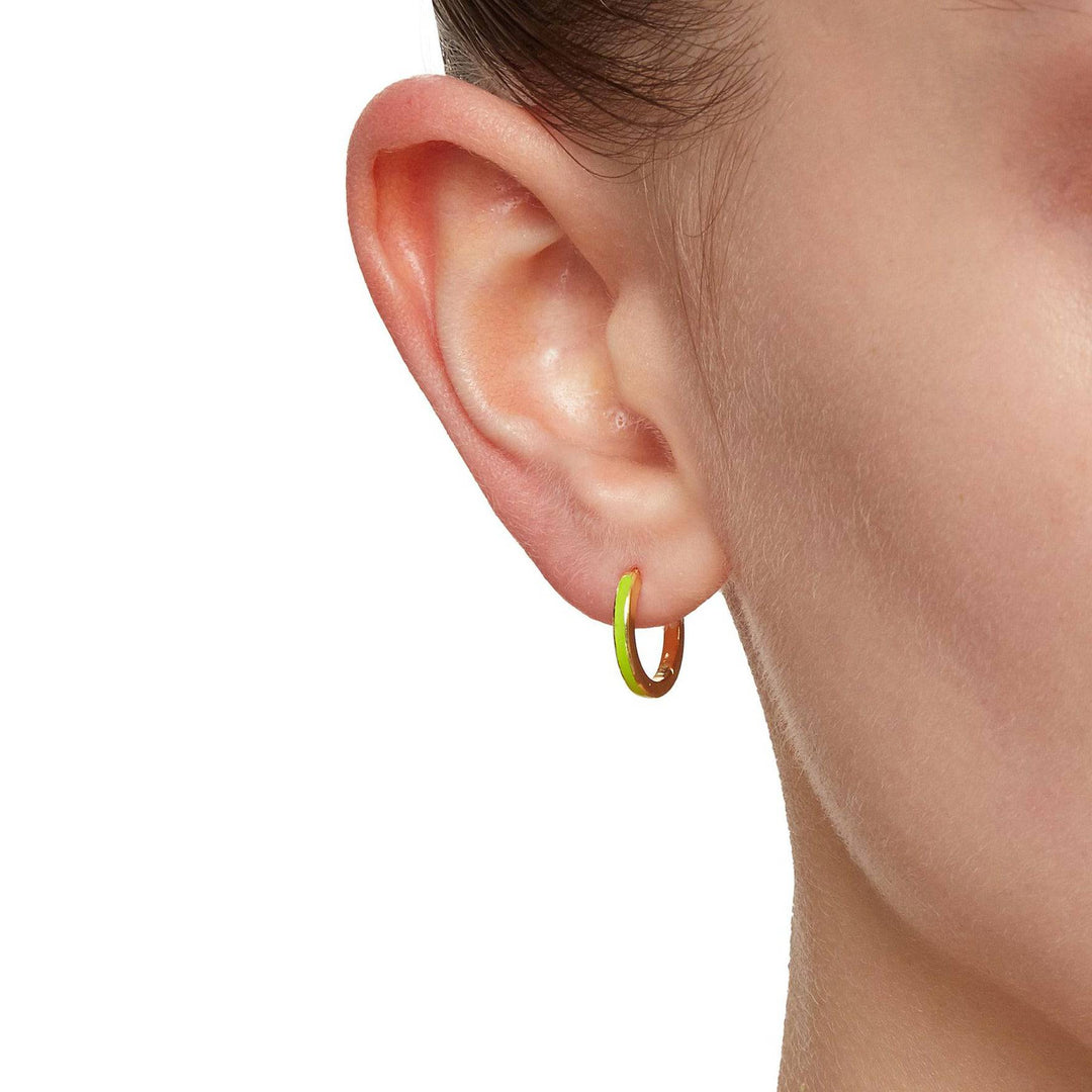 Enamel Hoops - Eye M Neon Rocks - Ileana Makri store