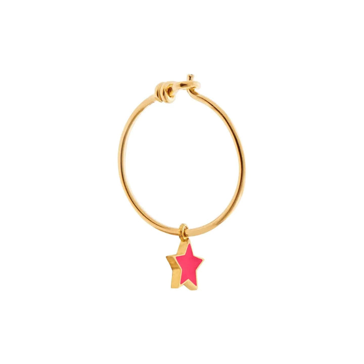 Enamel Little Star Hoops - Eye M Neon Rocks - Ileana Makri