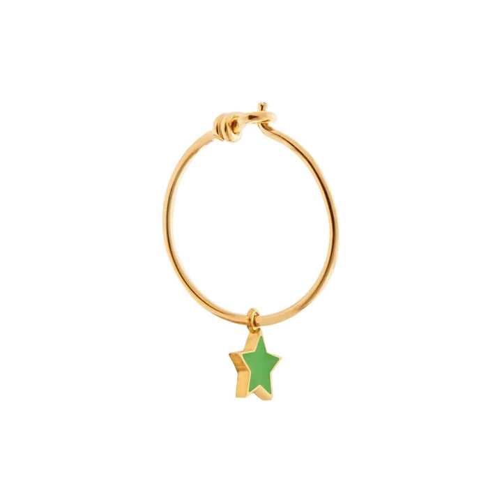 Enamel Little Star Hoops - Eye M Neon Rocks - Ileana Makri