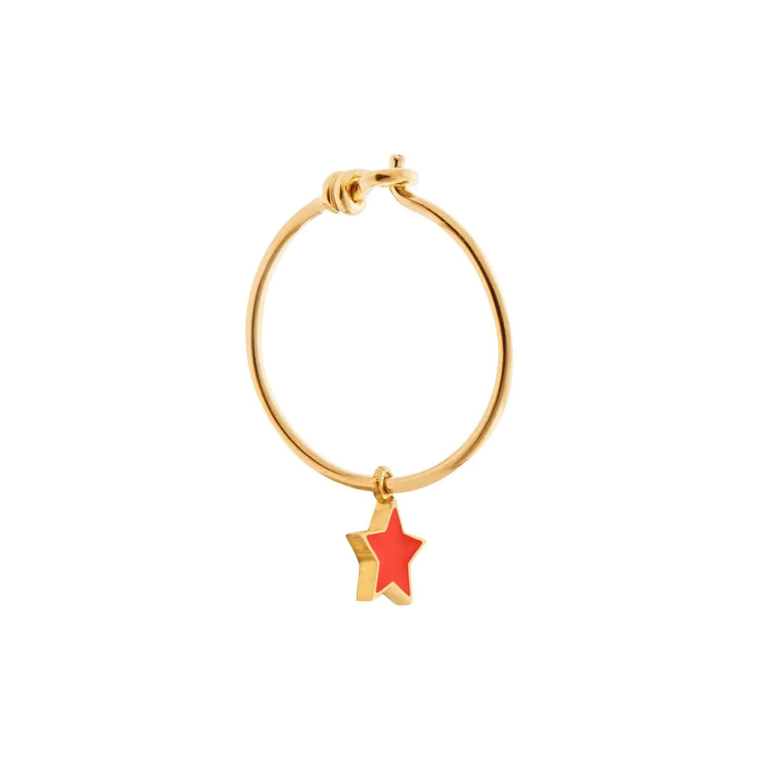 Enamel Little Star Hoops - Eye M Neon Rocks - Ileana Makri