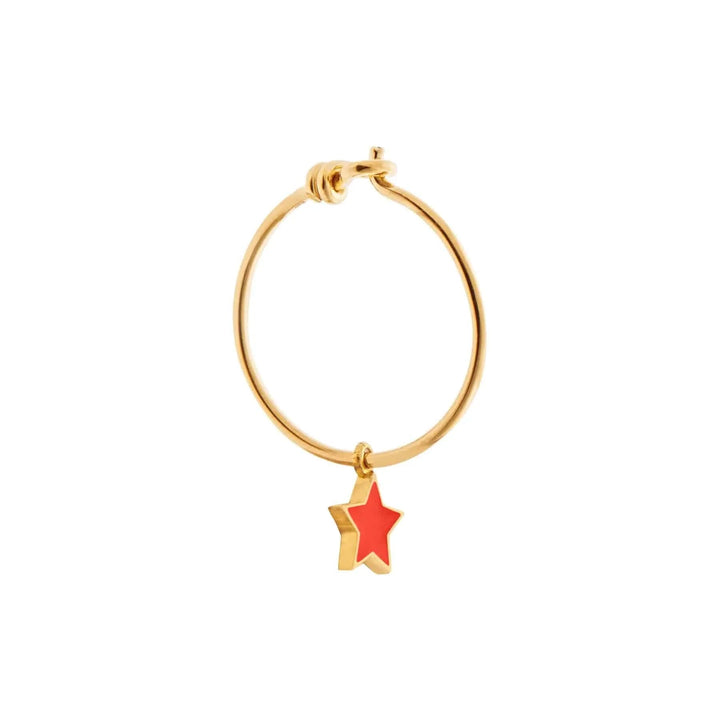 Enamel Little Star Hoops - Eye M Neon Rocks - Ileana Makri