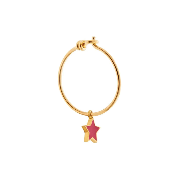 Enamel Little Star Hoops - Eye M Neon Rocks - Ileana Makri