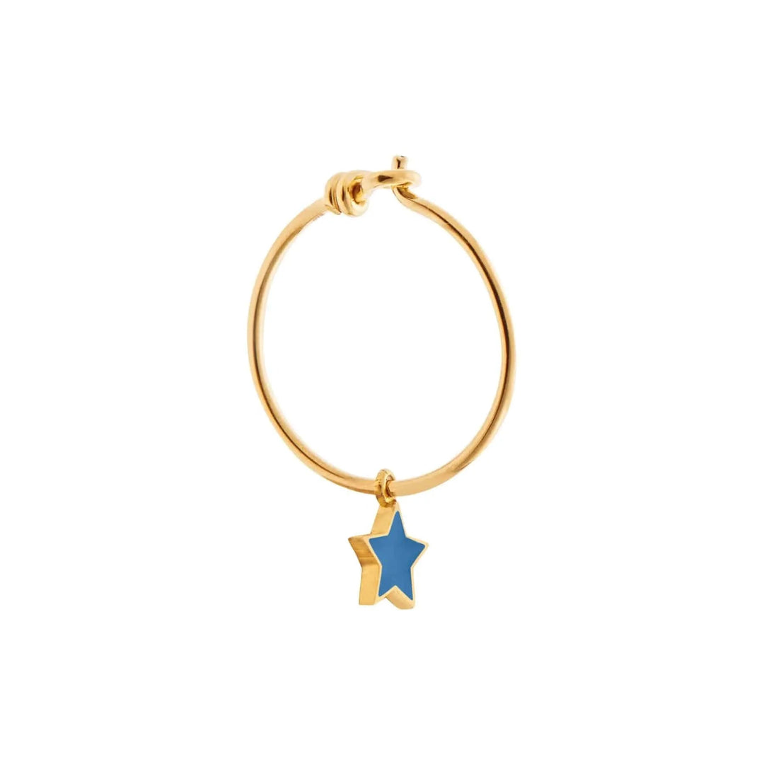 Enamel Little Star Hoops - Eye M Neon Rocks - Ileana Makri