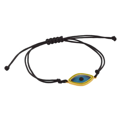 Enamel Oval Eye Cord Bracelet - Eye M Eyes - Ileana Makri store