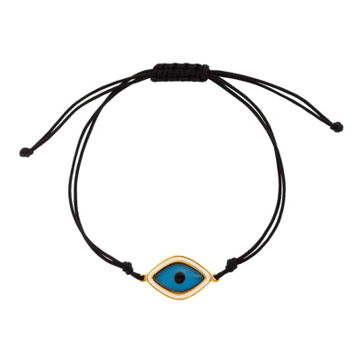 Enamel Oval Eye Cord Bracelet - Eye M Eyes - Ileana Makri store