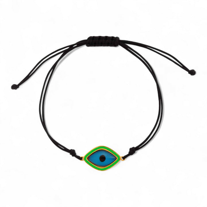 Green Oval Eye Cord Bracelet