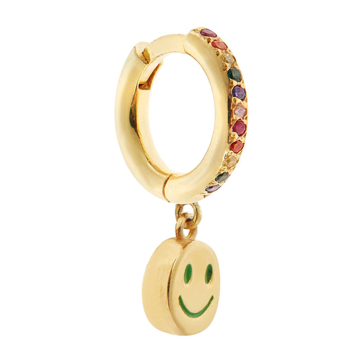 Enamel Rainbow Happy Mini Hoops - Eye M Neon Rocks - Ileana Makri
