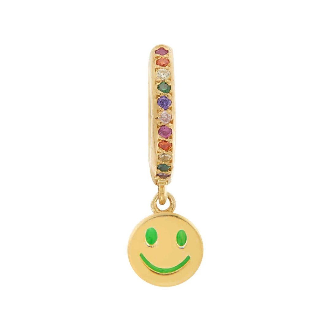 Enamel Rainbow Happy Mini Hoops - Eye M Neon Rocks - Ileana Makri