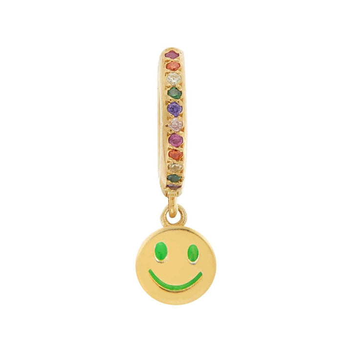 Enamel Rainbow Happy Mini Hoops - Eye M Neon Rocks - Ileana Makri