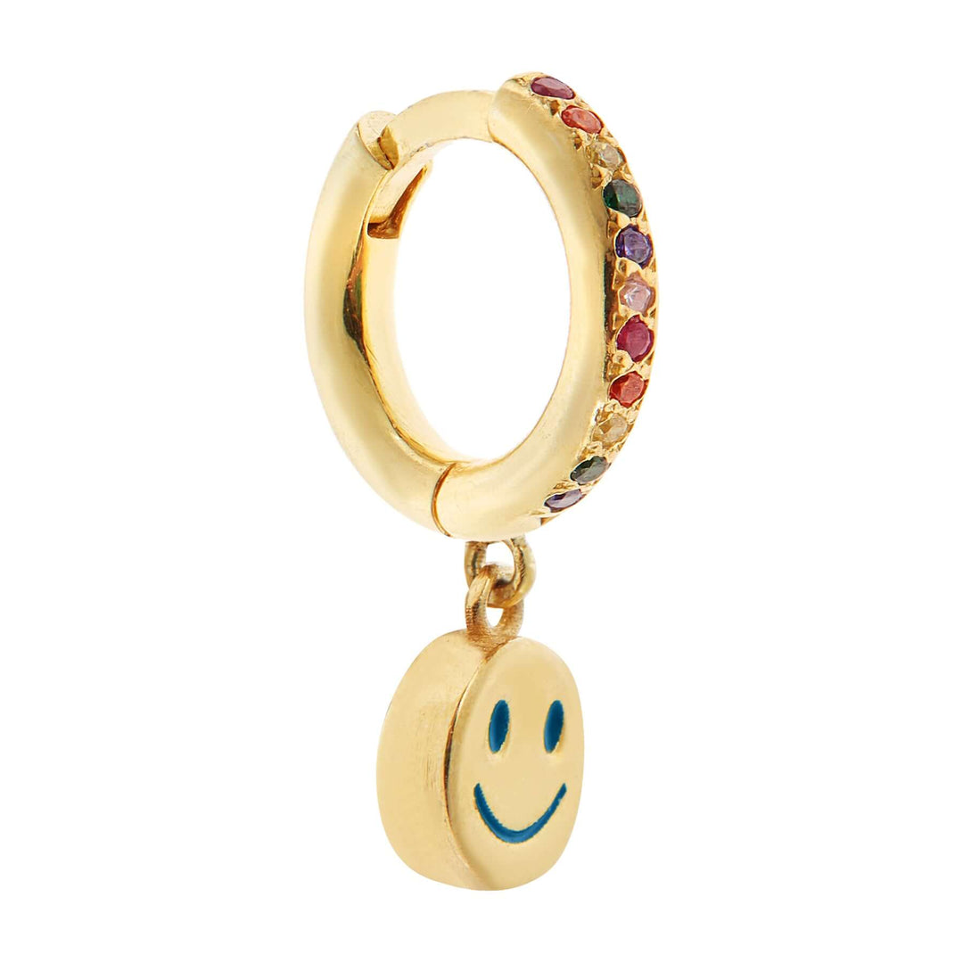 Enamel Rainbow Happy Mini Hoops - Eye M Neon Rocks - Ileana Makri