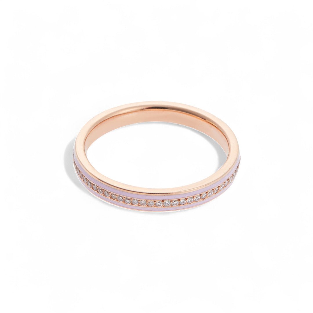 Enamel Thread Band P - D - Pink - Classic - Ileana Makri