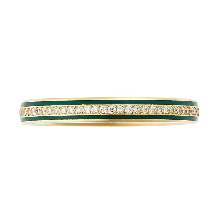 Enamel Thread Band Y - D - Green - Classic - Ileana Makri