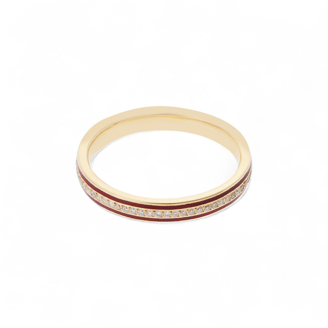 Enamel Thread Band Y - D - Red - Classic - Ileana Makri