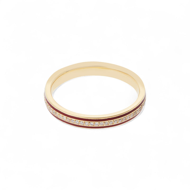 Enamel Thread Band Y - D - Red - Classic - Ileana Makri