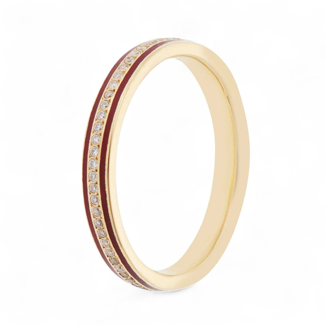 Enamel Thread Band Y - D - Red - Classic - Ileana Makri