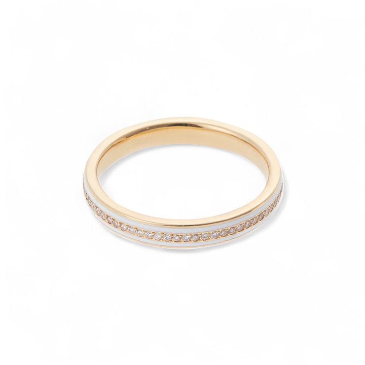 Enamel Thread Band Y - D - White - Classic - Ileana Makri