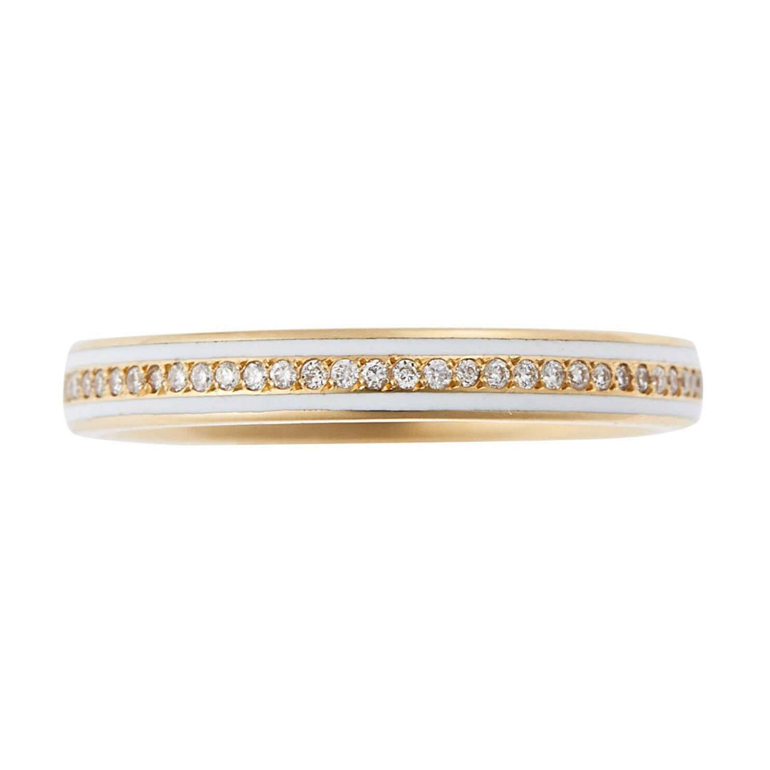 Enamel Thread Band Y - D - White - Classic - Ileana Makri