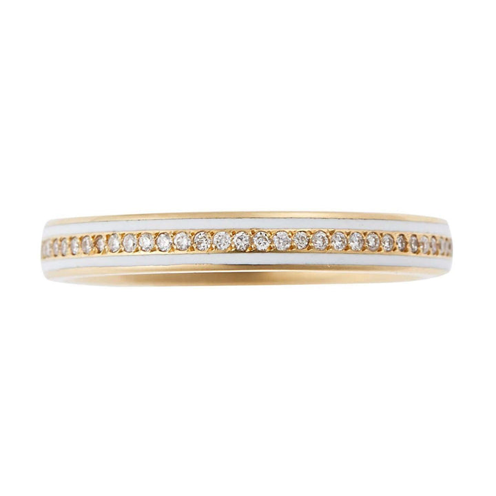 Enamel Thread Band Y - D - White - Classic - Ileana Makri