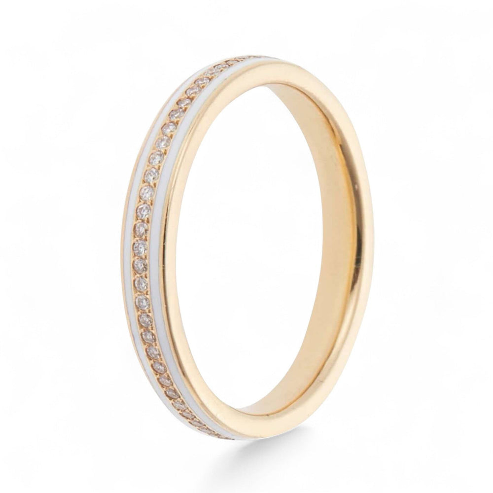 Enamel Thread Band Y - D - White - Classic - Ileana Makri
