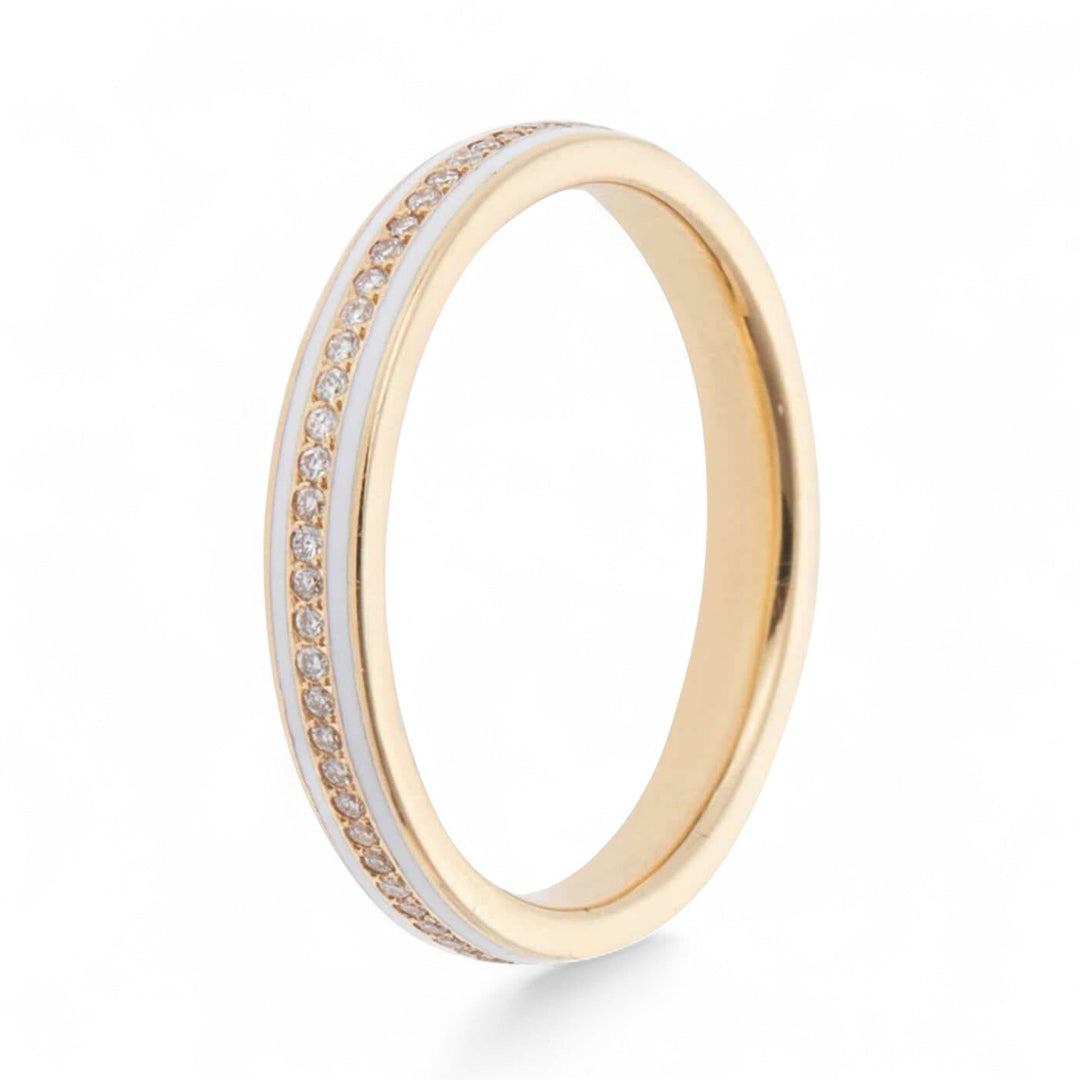 Enamel Thread Band Y - D - White - Classic - Ileana Makri