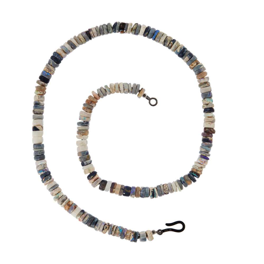 Ethiopian Opal Beaded Necklace (45cm) - Globetrotter - Ileana Makri