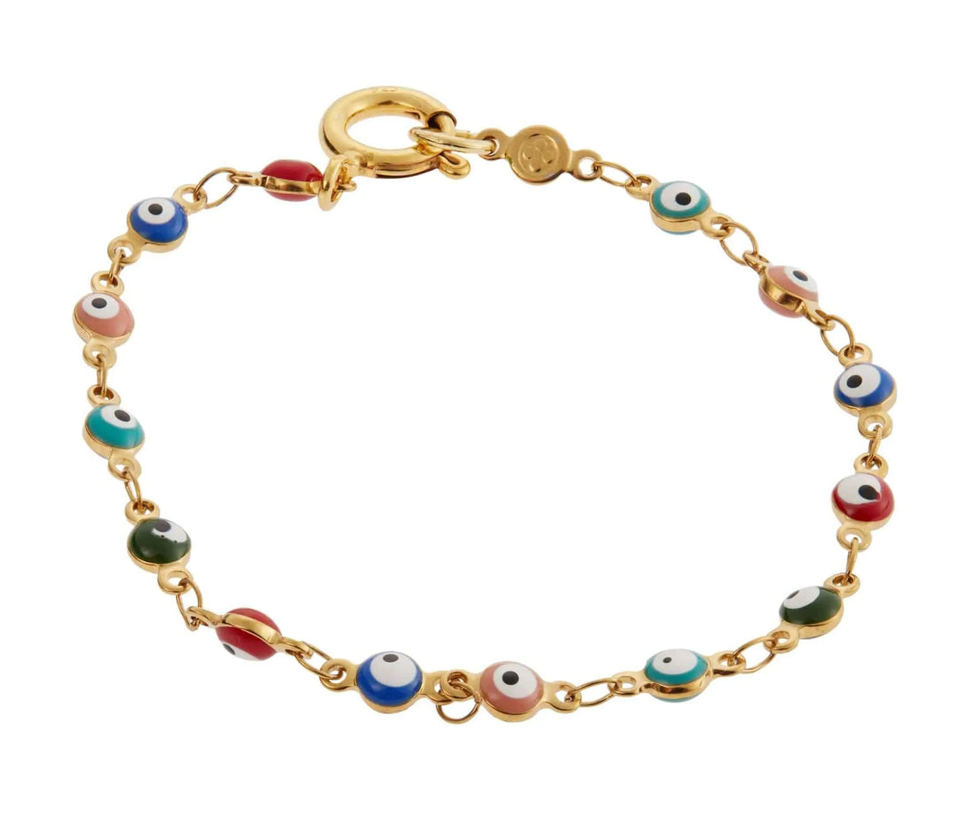 Evil Eye Beaded Anklet Bracelet - Eye M Eyes - Ileana Makri store